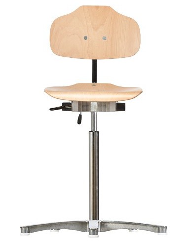 High chair with glides Classic WS1011 seat/backrest with wooden