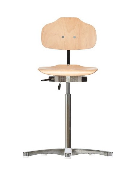 High chair with glides Classic WS1011 seat/backrest with wooden