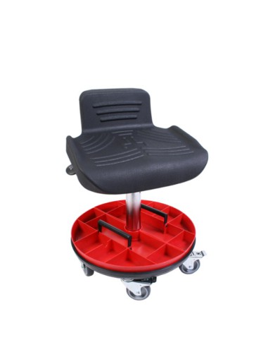 Garage stool with castors WS4225 Classic seat with Soft-PU