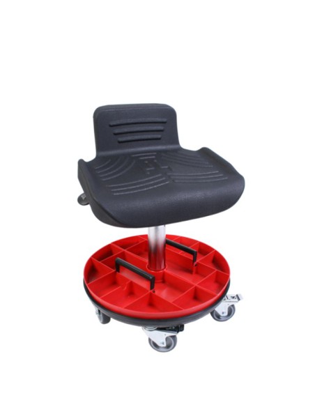 Garage stool with castors WS4225 Classic seat with Soft-PU