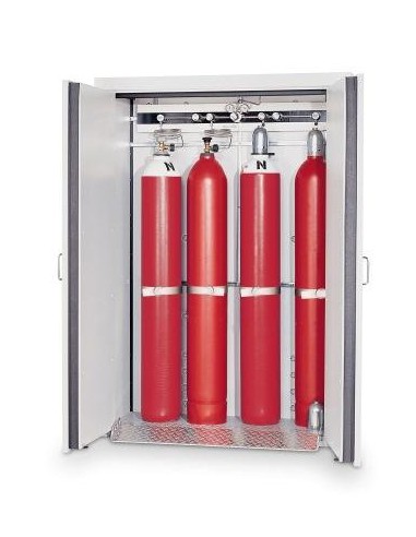 Gas cylinder cabinet G30.205.140 for four 50-liter-bottles grey