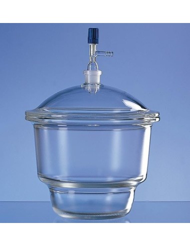 Desiccator Novus socket in the lid NS 24/29 with stopcock 200 mm