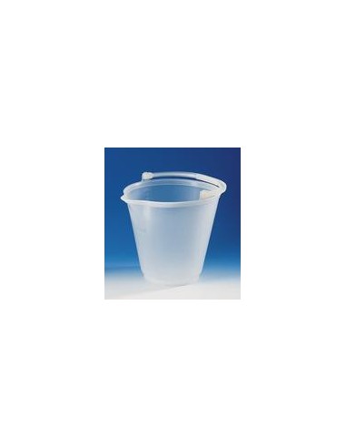 Eimer PP 15 L transparent Teilung 1 L Ausguss Tragebügel aus