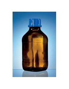 Gewindeflasche 100 ml Natron-Kalk-Glas braun beschichtet