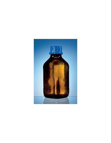Threaded bottle 250 ml soda-lime glass amber coated PP screw