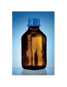 Gewindeflasche 500 ml Natron-Kalk-Glas braun beschichtet