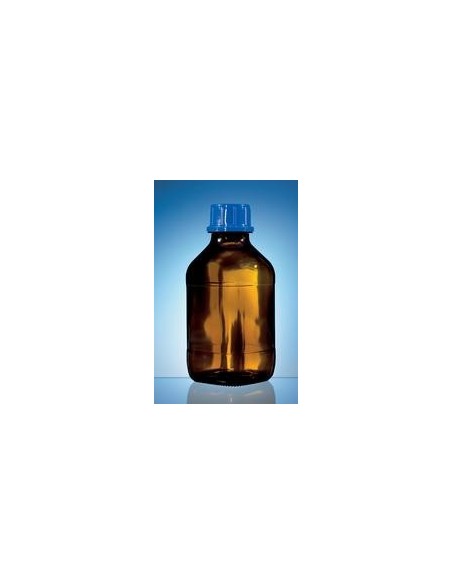 Threaded bottle 100 ml soda-lime glass amber uncoated PP screw