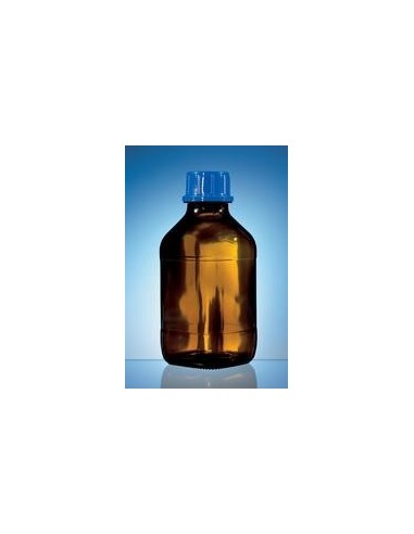 Threaded bottle 250 ml soda-lime glass amber uncoated PP screw