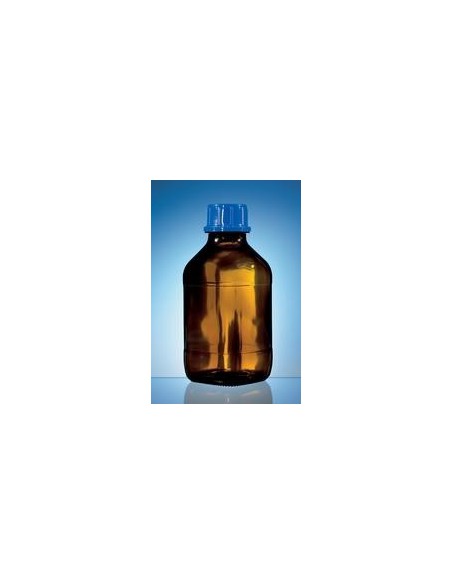 Threaded bottle 250 ml soda-lime glass amber uncoated PP screw