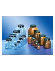 Wide neck container PVC 100 ml brown without srew cap