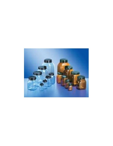 Wide neck container PVC 500 ml brown without srew cap