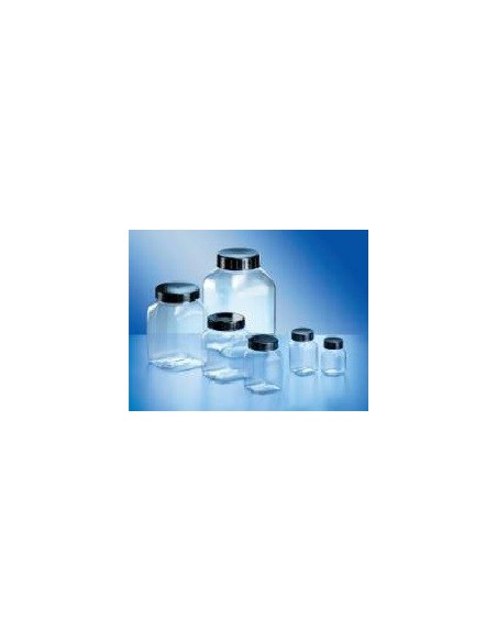 Wide neck container PETG 50 ml clear without srew cap pack 972