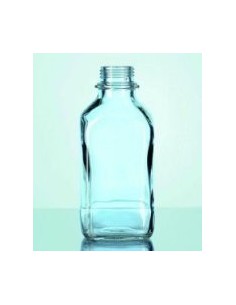 Vierkantflasche 100 ml Kalk-Soda enghals Klarglas GL 32 VE 10