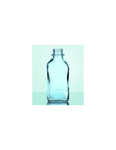 Square bottle 1000 ml soda-lime narrow neck clear glass GL 45