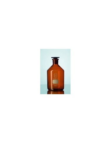 Narrow neck reagent bottle 250 ml Duran amber NS 19/26 with