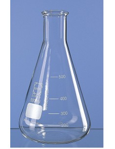 Erlenmeyer flask 25 ml Duran narrow neck beaded rim graduation