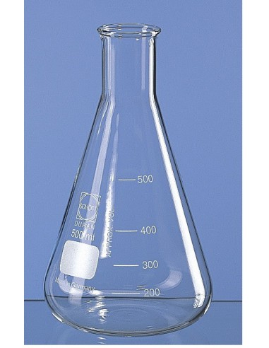 Erlenmeyerkolben 2000 ml Duran enghals Bördelrand Teilung VE 10
