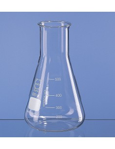 Erlenmeyer flask 500 ml Duran wide neck beaded rim graduation