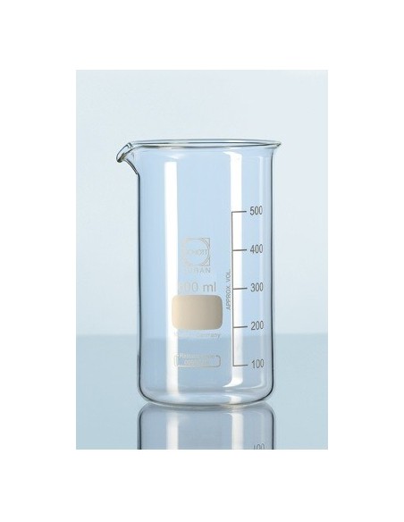 Becher 100 ml Duran hohe Form Teilung Ausguss VE 10 Stck.