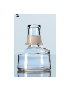 Spiritusbrenner aus Kalk-Soda-Glas mit aufgeschliffener