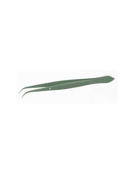 Tweezers with guid pin Teflon coating stainless bent pointed