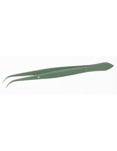 Tweezers with guid pin Teflon coating stainless bent pointed