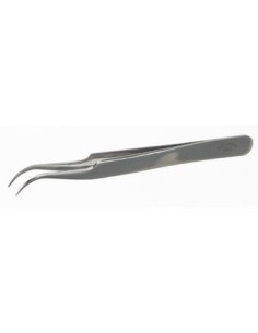 Präzisionspinzette 18/10 Stahl gebogen extra spitz Länge 105 mm