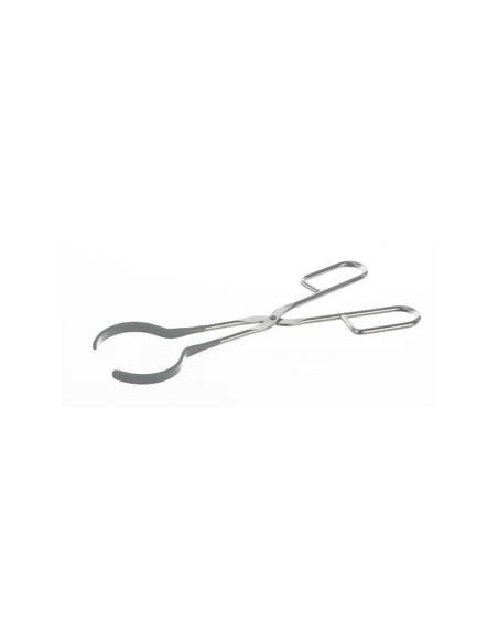 Flask tongs 18/10 stainless points polyamid coated length 250
