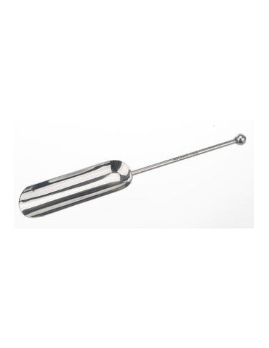 Weighing scoop with knob 18/10 stainless length 220 mm