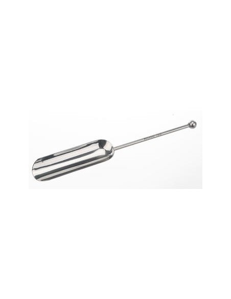 Weighing scoop with knob 18/10 stainless length 220 mm
