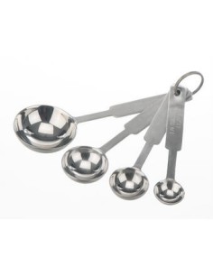 Measure spoon set 18/10 stainless 4 spoons 1 ml/2,5ml/5ml/15ml