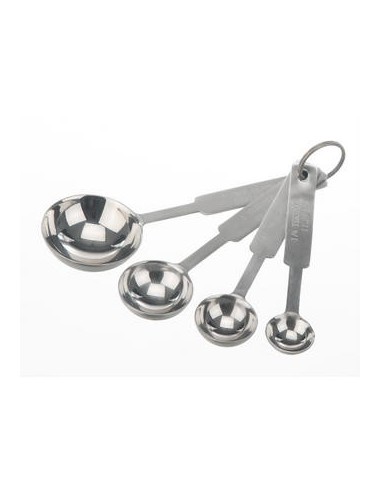 Messlöffelsatz 18/10 Stahl 4 Löffel 1 ml/2,5ml/5ml/15ml