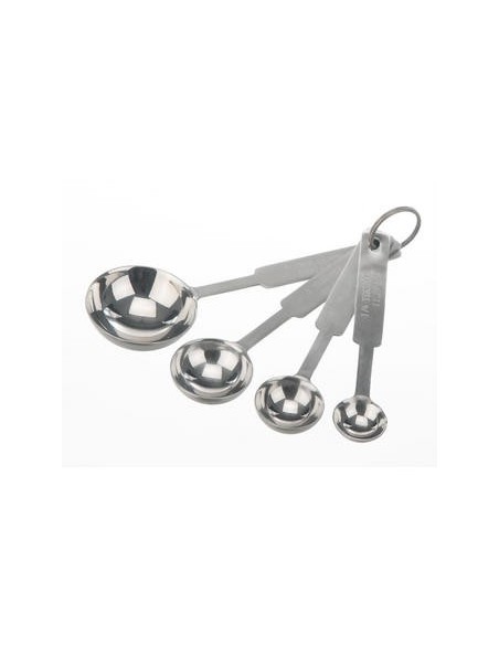 Zestaw 4 łyżek miarowych stal 18/10 1 ml/2,5ml/5ml/15ml