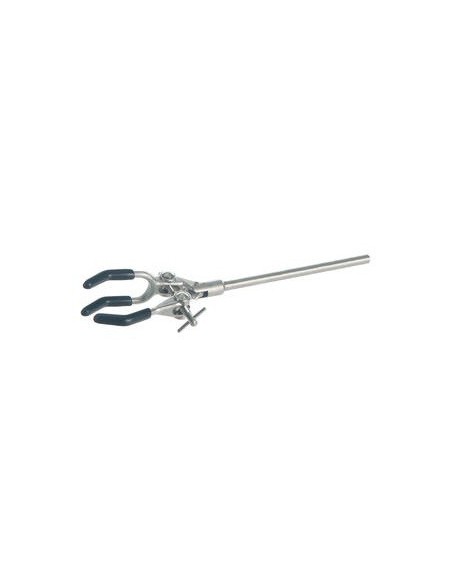 Retort clamps 3-prongs aluminium/PVC 0-70 mm