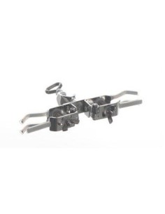 Burette clamps double-sided 18/10 steel Finger with silicone