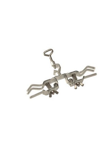 Burette clamps double-sided steel zincked Finger with silicone