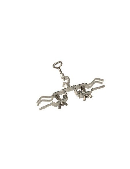 Burette clamps double-sided steel zincked Finger with silicone