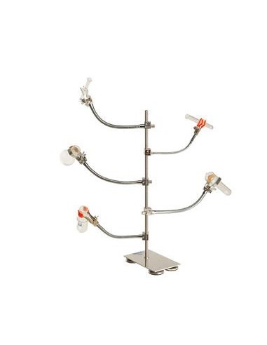 Retort clamps Laboral special flexible shaft nickel plated