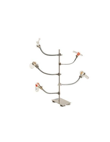 Stativklemmen Laboral flexibler Schaft vernickelt Finger mit