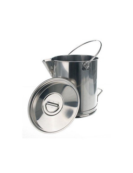 Wiadro miarowe z wylewem stal 18/8 Wxśr. 300x270 15L bez pokrywy