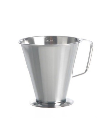 Zlewka miarowa 1000:100mL stal nierdzewna stożkowa forma uchwyt