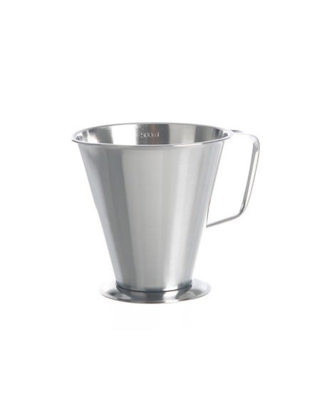 Zlewka miarowa 1000:100mL stal nierdzewna stożkowa forma uchwyt