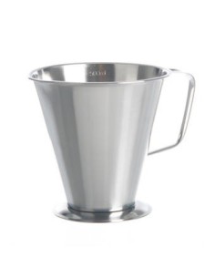 Zlewka miarowa 2000:100mL stal nierdzewna stożkowa forma uchwyt