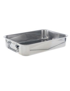 Tray with 2 handles 18/10 stainless 250x180x70 mm