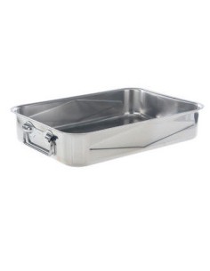 Tray with 2 handles 18/10 stainless 350x250x70 mm