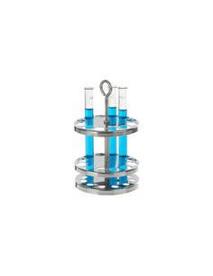 Test tube stand round 18/10 stainless holes 9 Ø 20 mm