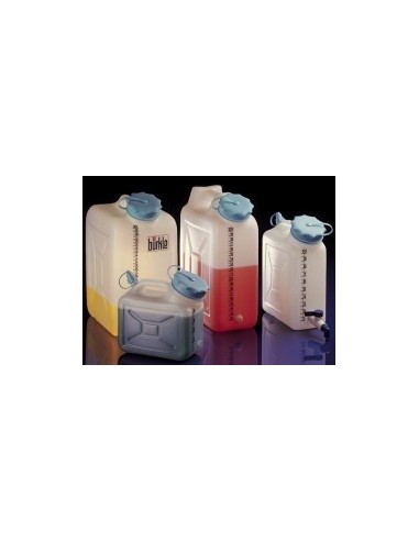 Wide neck jerrycan PE-HD 5 L with threaded connector