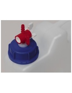 Nenting valve in screw cap for compact jerrycan