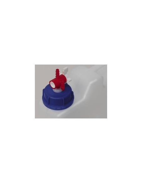 Nenting valve in screw cap for compact jerrycan