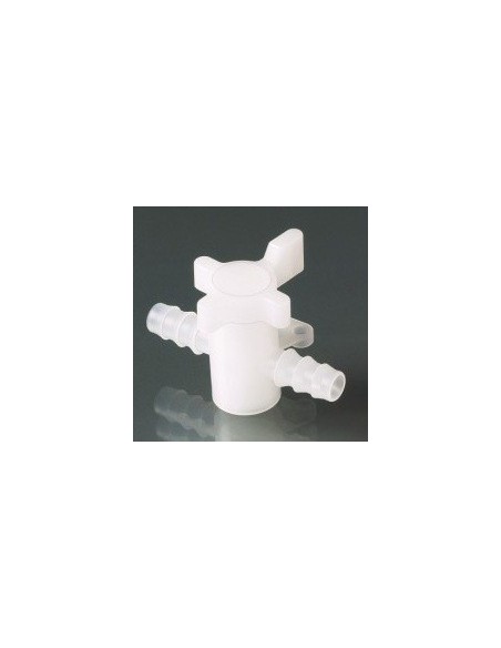 2-way valve PVDF for tubes with inner-Ø 7-9 mm
